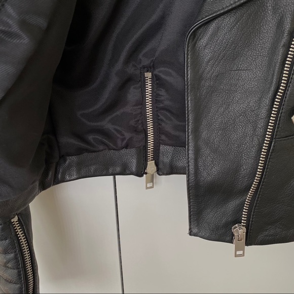 NWT H&M Premium Genuine Real Leather Jacket - Picture 11 of 16